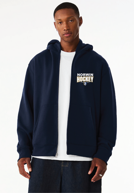 BC Norwin Hockey Small Shield Unisex 10oz Full Zip Hoodie