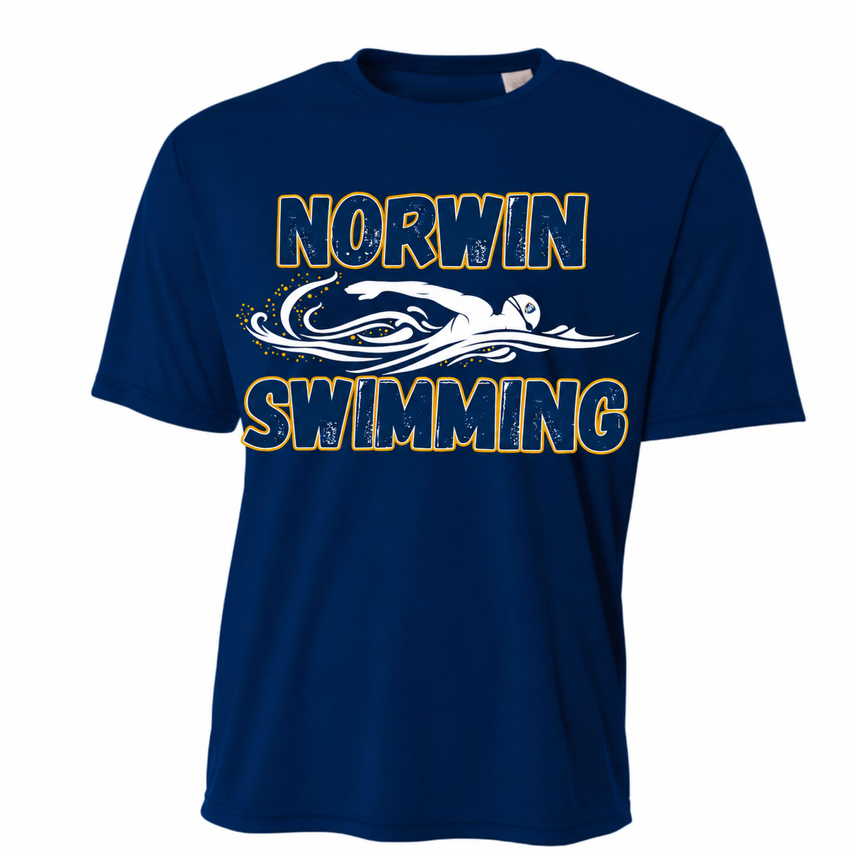 A4 Performance Poly. T-Shirt Knights Swimmer Adult & Youth — navy