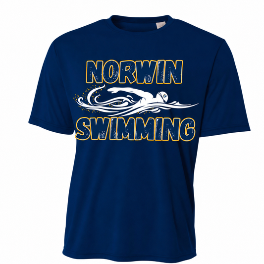 A4 Performance Poly. T-Shirt Knights Swimmer Adult & Youth — navy