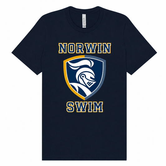 B.C Jersey T-Shirt Knights Shield Swim Adult & Youth — navy