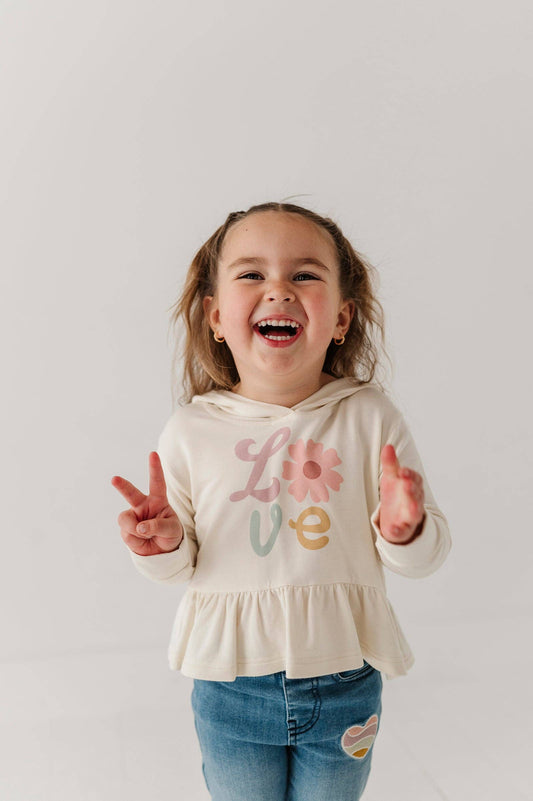 Babysprouts Girl's Peplum Hoodie