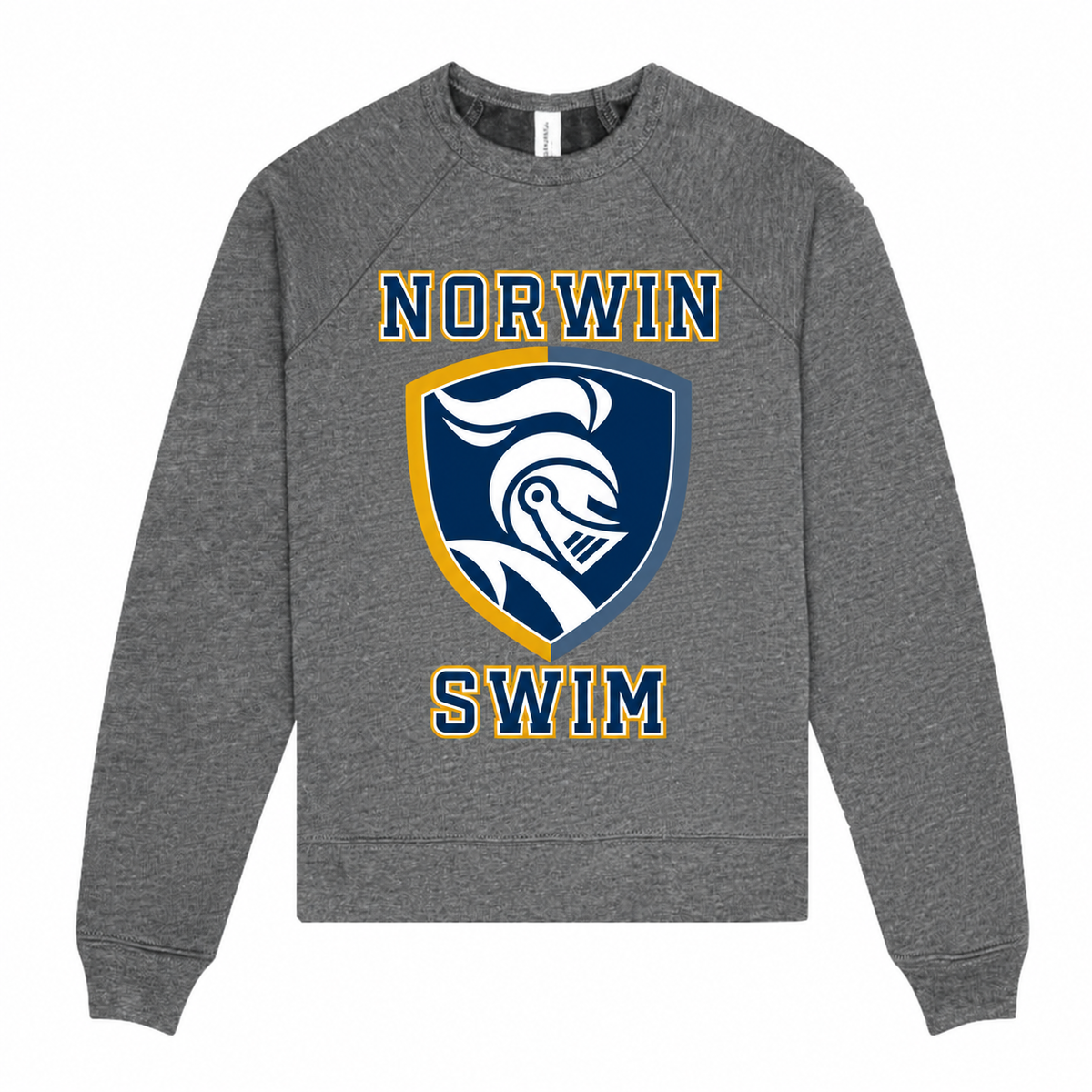 BC Fleece Crewneck Knights Shield Swim Youth — deep-heather