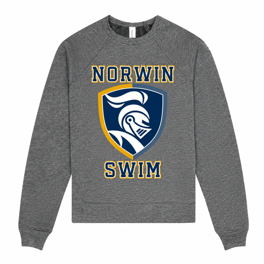 BC Fleece Crewneck Knights Shield Swim Youth — deep-heather