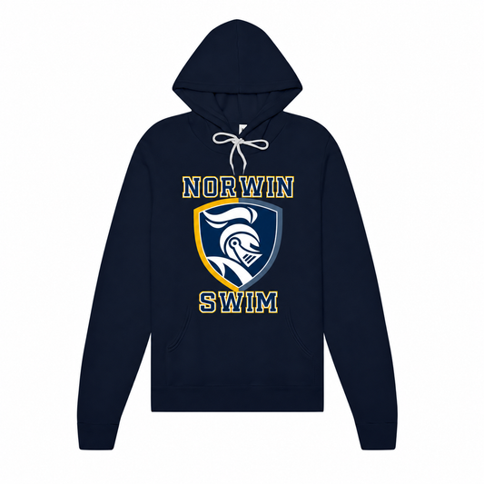 BC Fleece Hoodie Knights Shield Swim Adult & Youth — navy