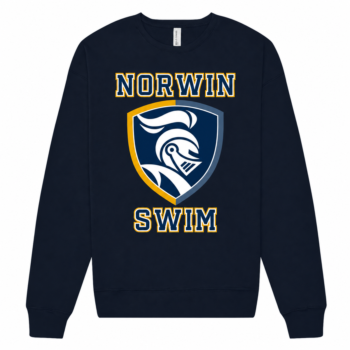 BC Fleece Crewneck Knights Shield Swim Adult — navy