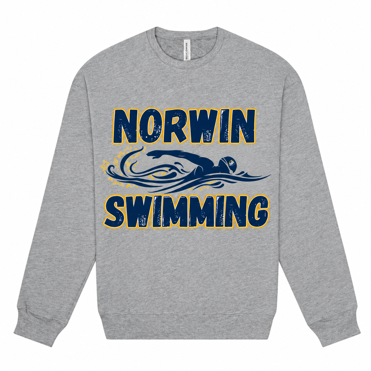 BC Fleece Crewneck Knights Swimmer Adult — athletic-gray