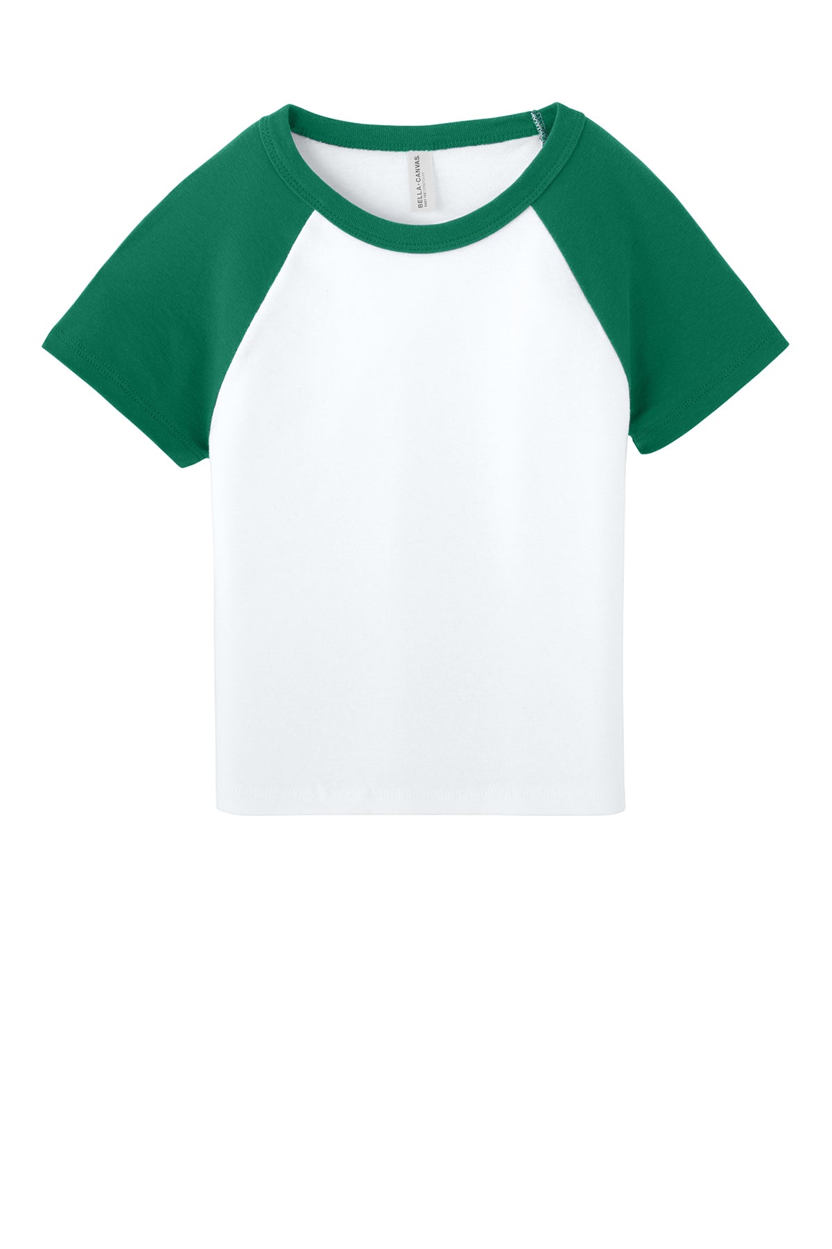 Bella Canvas BC1201 Women’s Micro Rib Raglan Baby Tee, front view