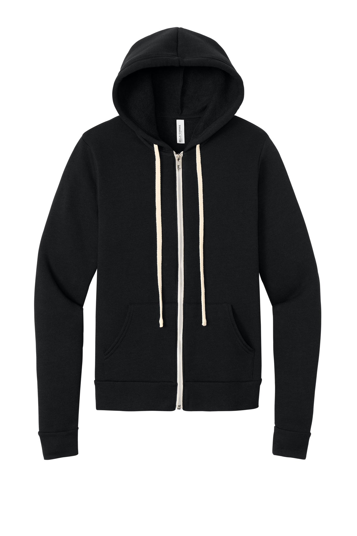 Bella Canvas BC3909 Unisex Triblend Sponge Fleece Full-Zip Hoodie, front view