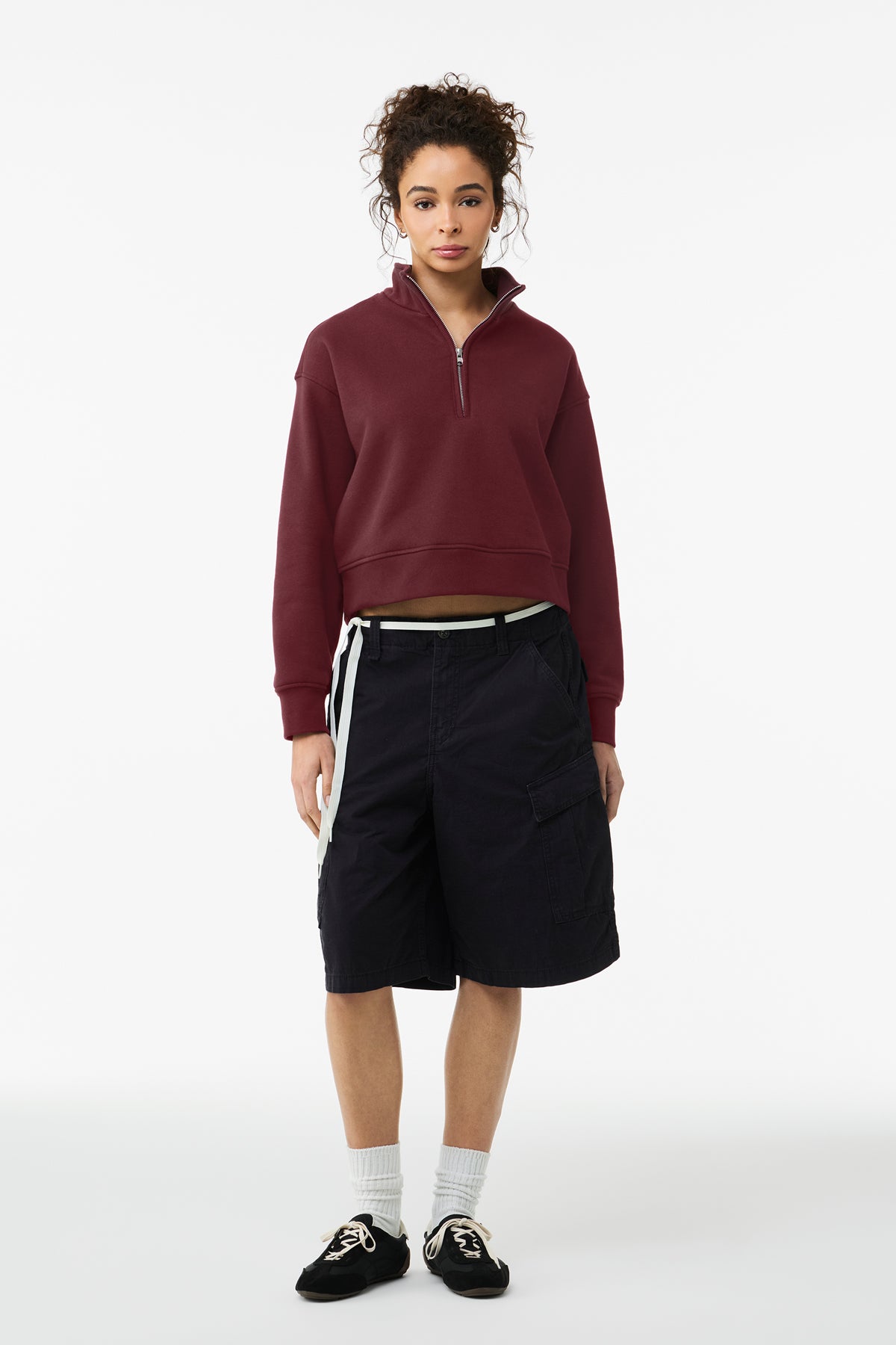 Bella Canvas BC4540 Women’s 10-Ounce 1/2-Zip Pullover, front view