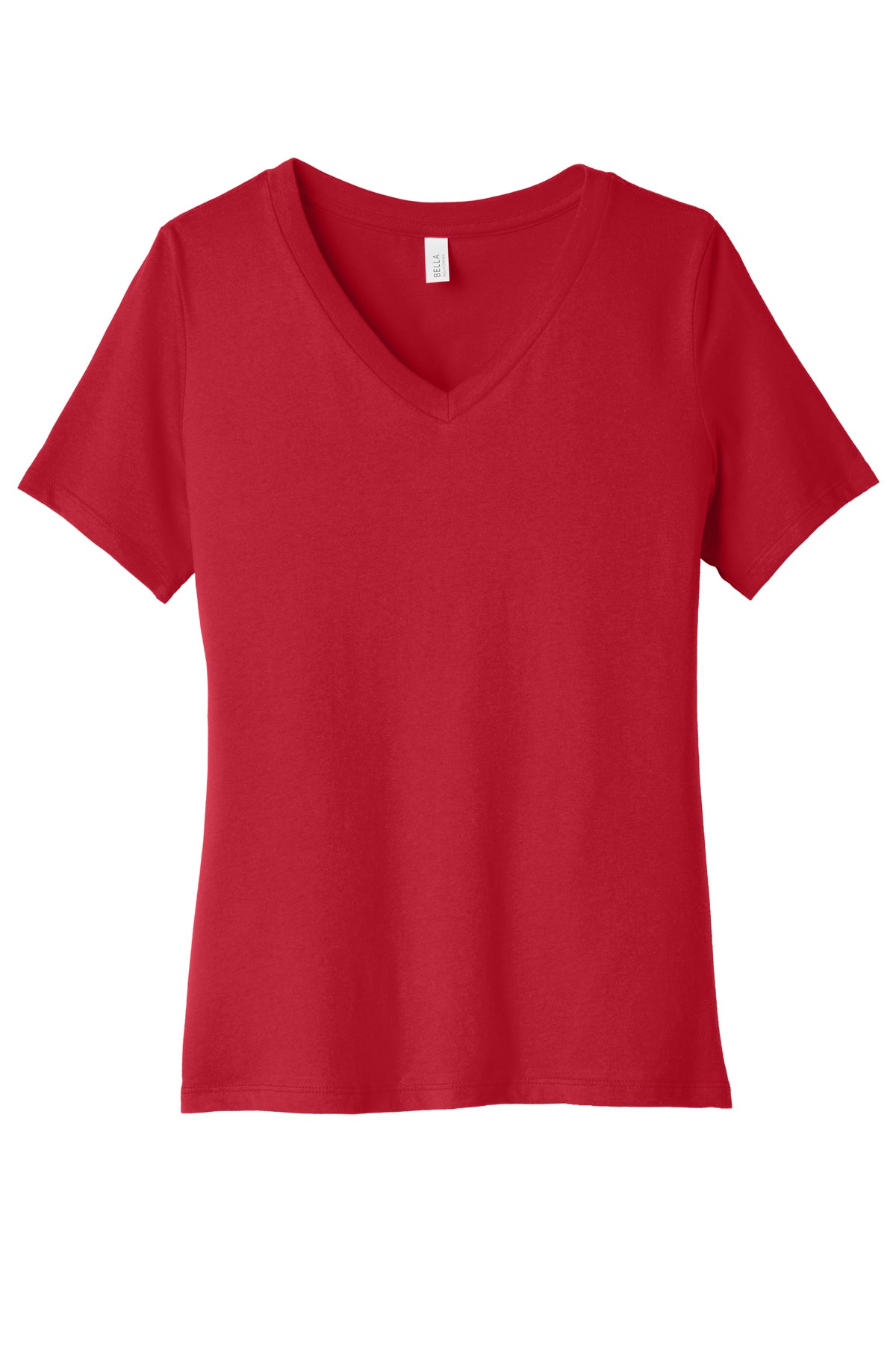 Bella Canvas BC6405 Women’s Relaxed Jersey Short Sleeve V-Neck Tee, front view