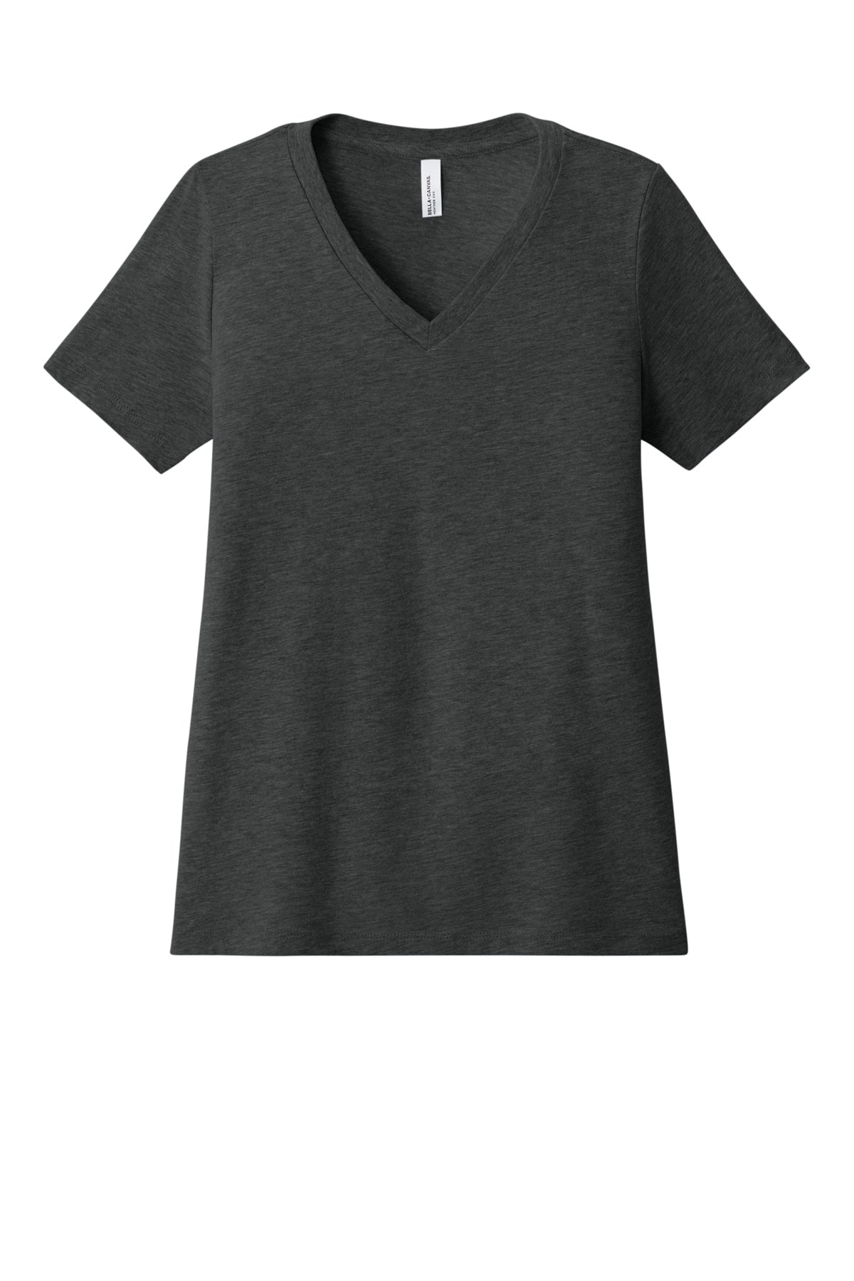 Bella Canvas BC6405CVC Women’s Relaxed Heather CVC V-Neck Tee, front view