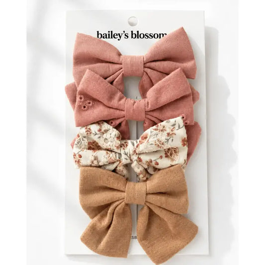 4-Piece Bow Clip Set
