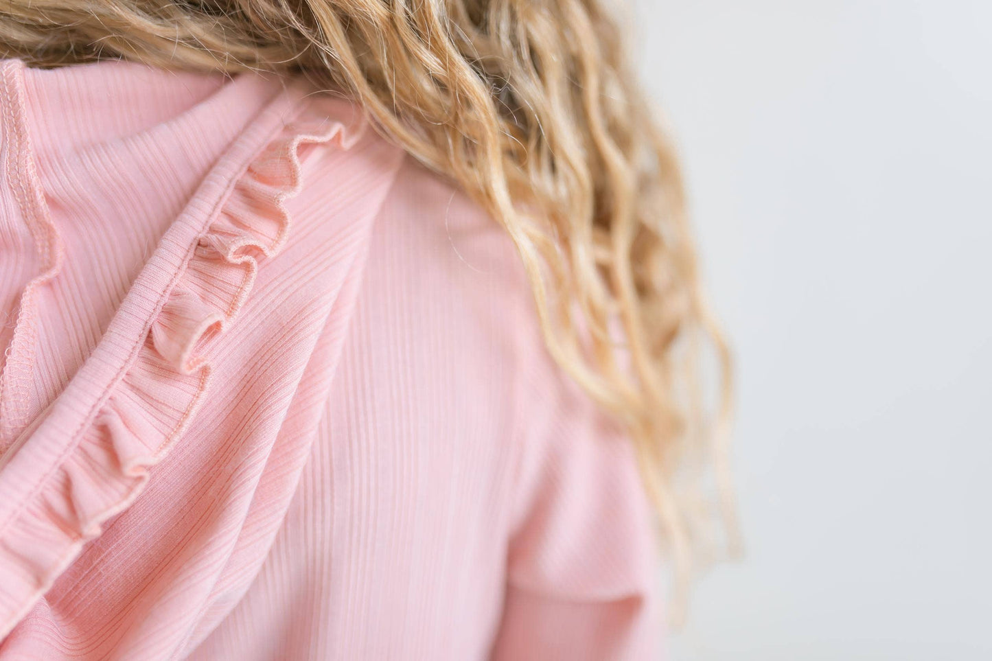 Girls Pink Ruffle Hi Lo Hoodie & Coquette Bow Legging Set