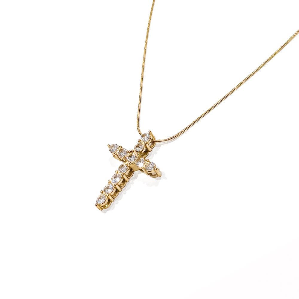 Hannah Diamond Cross Necklace WATERPROOF