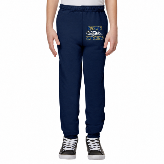 Jerzees Jogger Sweatpants Knights Swimmer Adult & Youth — navy