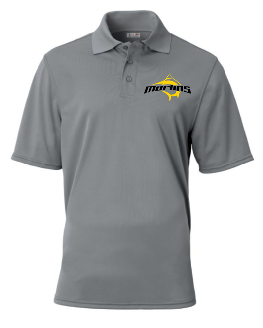 A4 Marlins Logo Adult Performance Polo Shirt