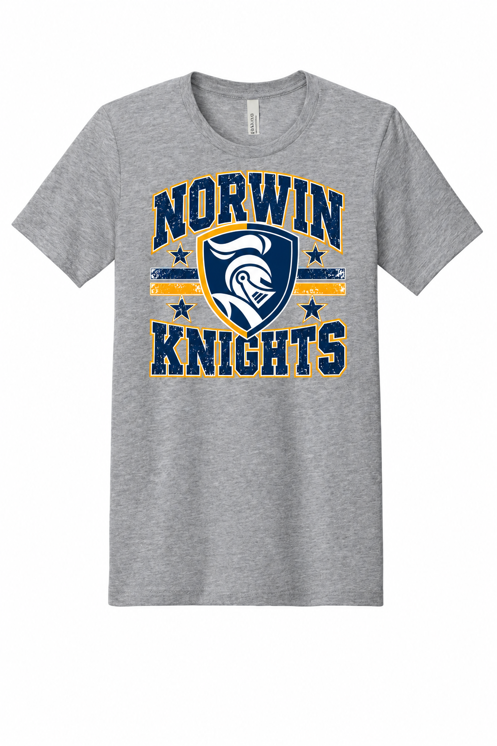 Norwin Distressed Crest BC3001CVC Athletic Heather