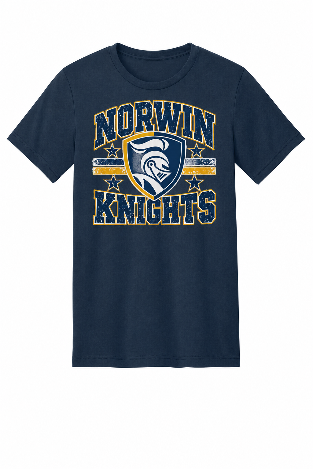Norwin Distressed Crest BC3001CVC Solid Navy Blend