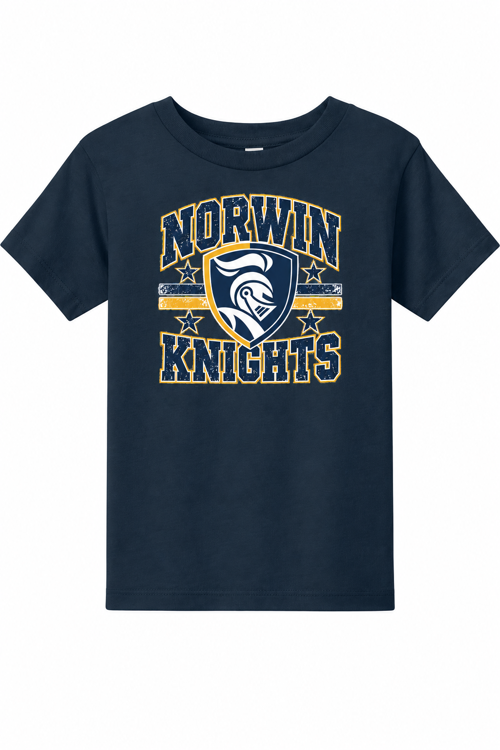 Norwin Distressed Crest BC3001T Navy