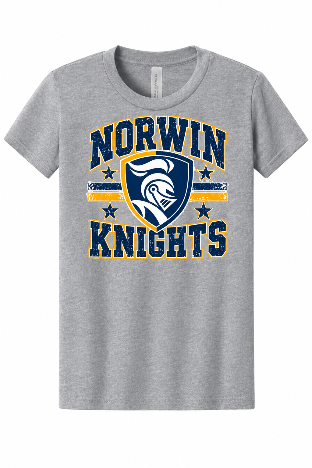 Norwin Distressed Crest BC3001YCVC Athletic Heather