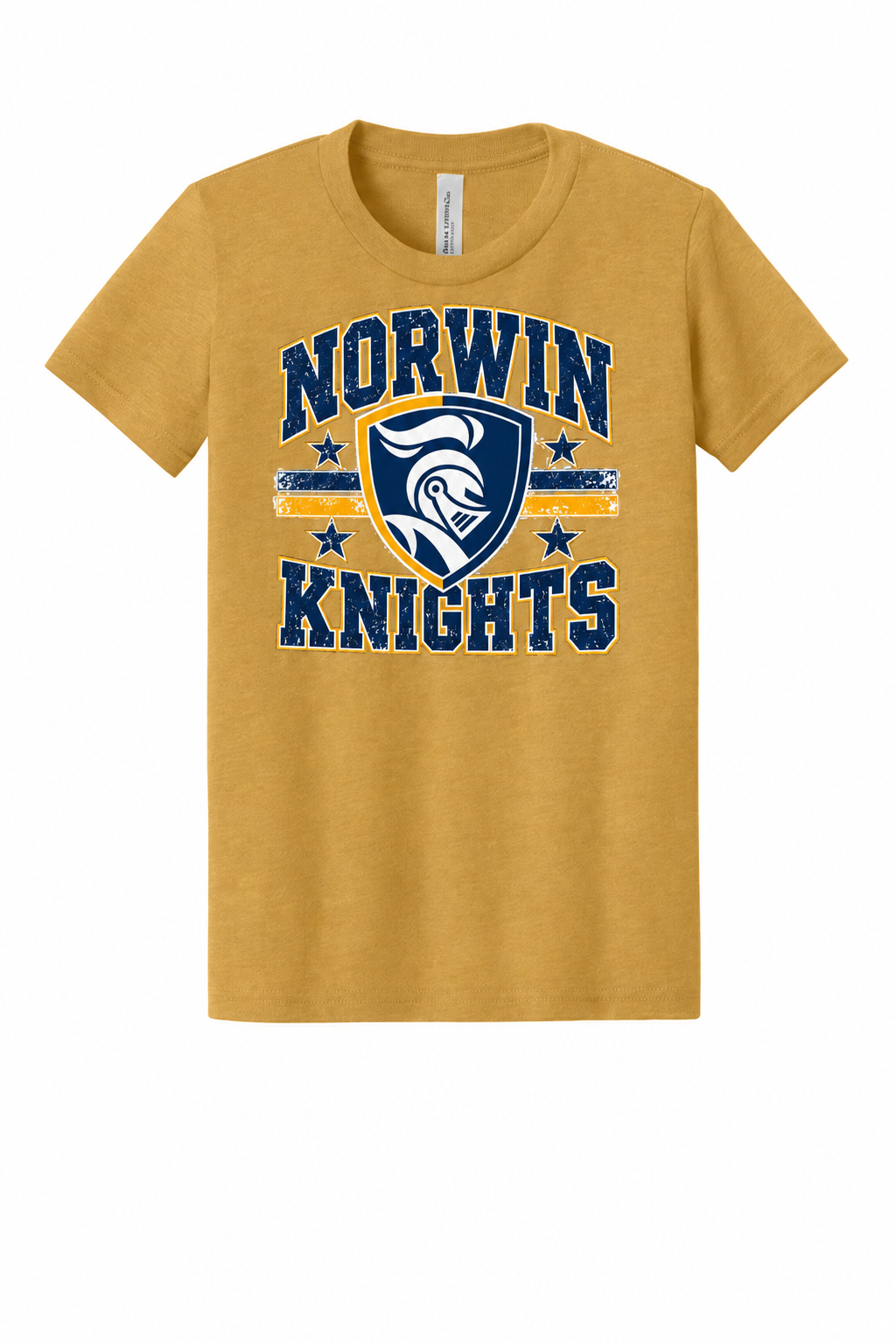 Norwin Distressed Crest BC3001YCVC Heather Mustard