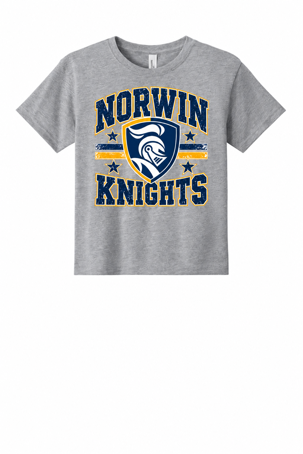 Norwin Distressed Crest BC3010Y Athletic Heather