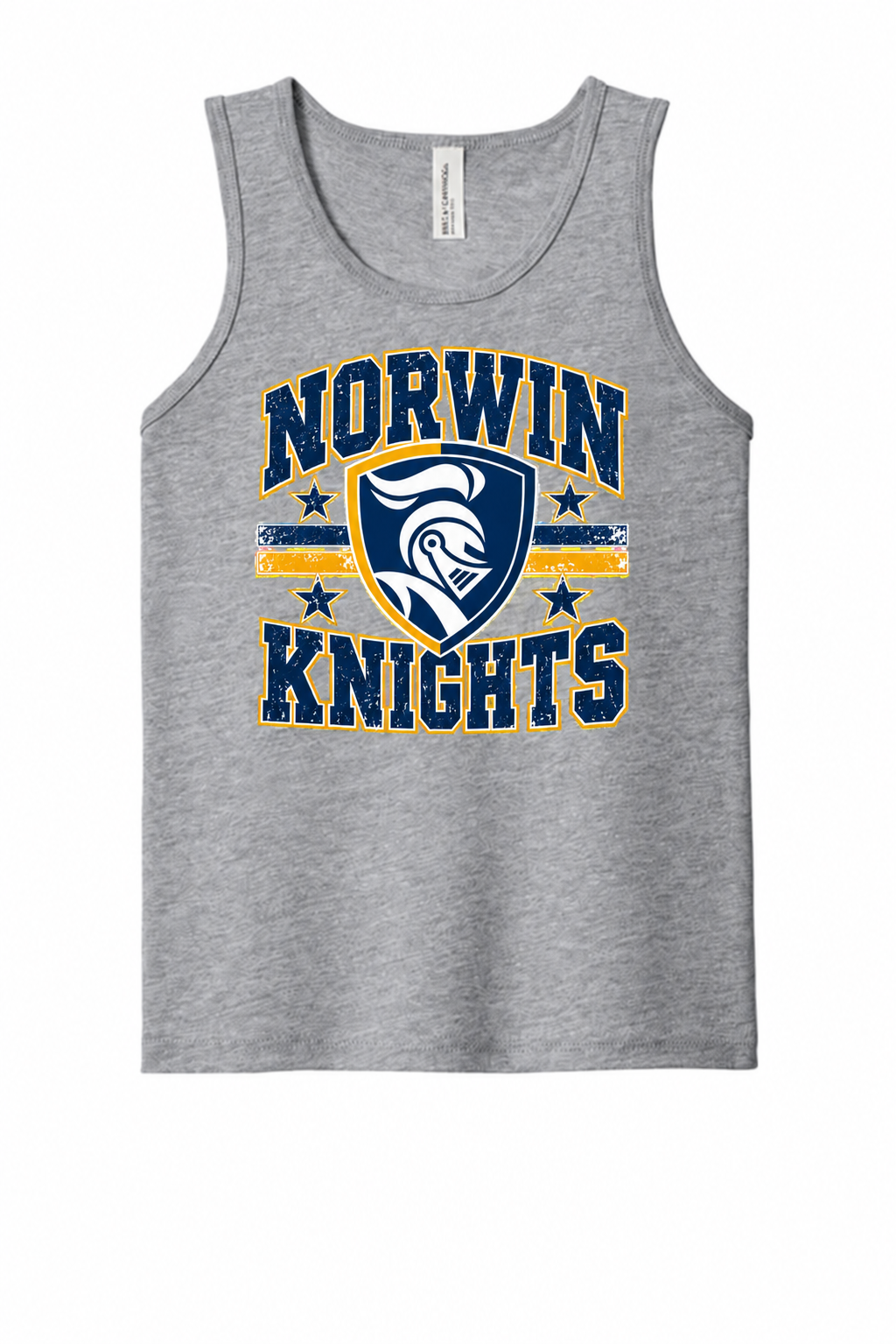 Norwin Distressed Crest BC3480YCVC Athletic Heather