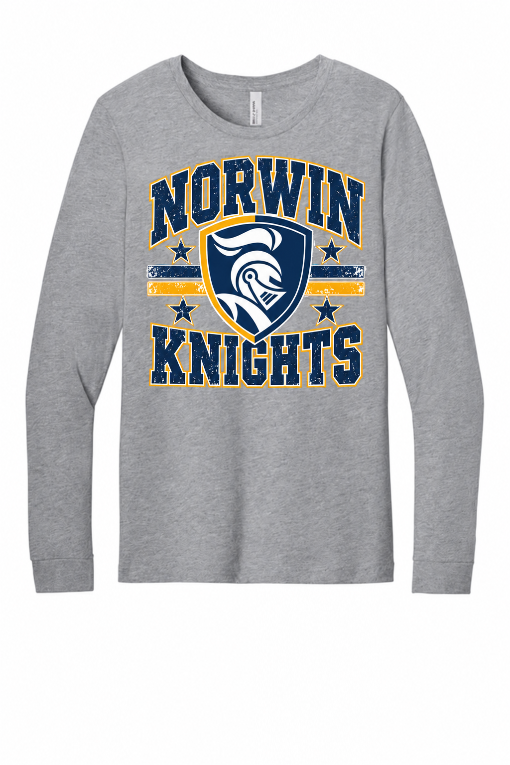 Norwin Distressed Crest BC3501CVC Athletic Heather