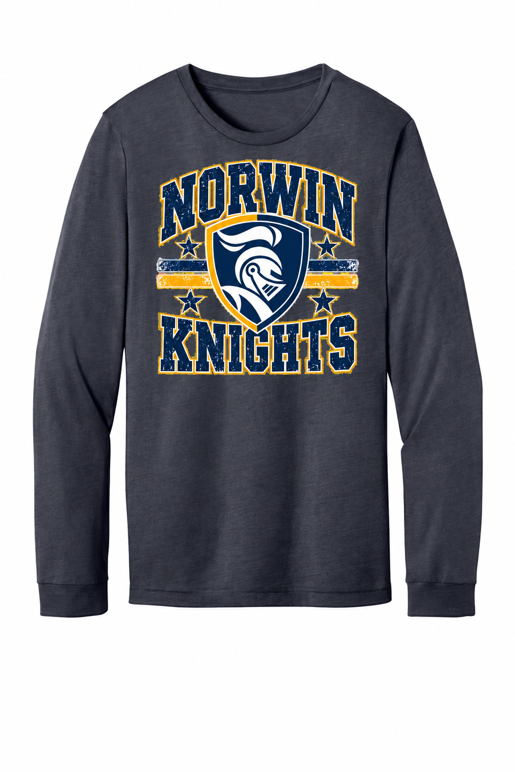 Norwin Distressed Crest BC3501CVC Heather Midnight Navy