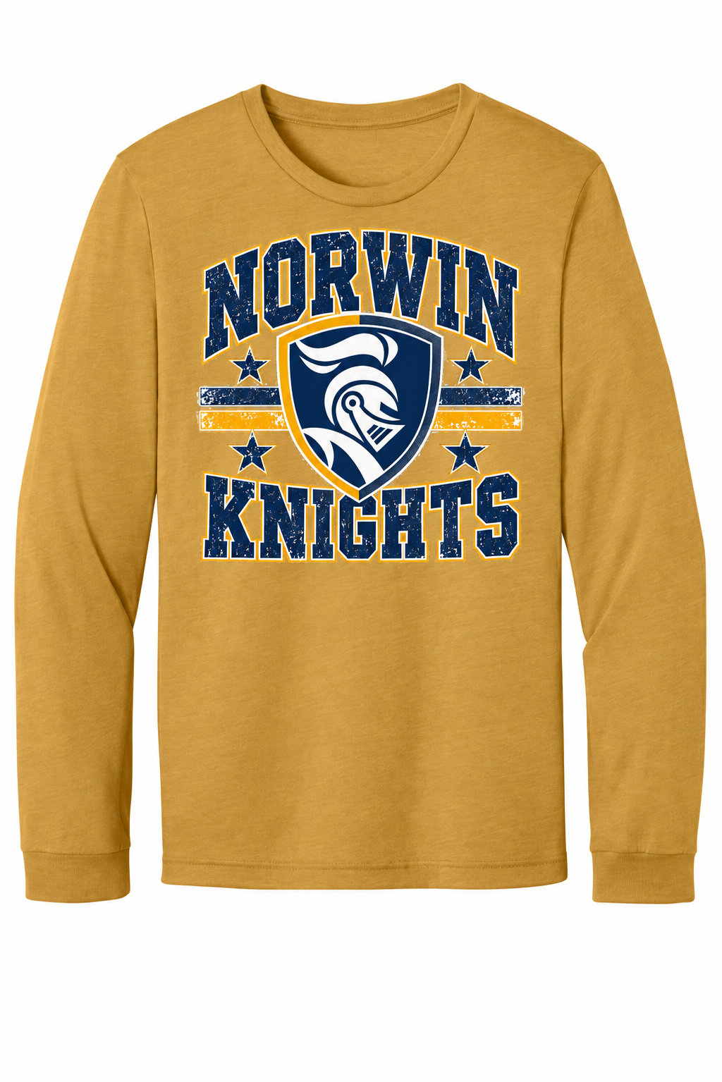 Norwin Distressed Crest BC3501CVC Heather Mustard