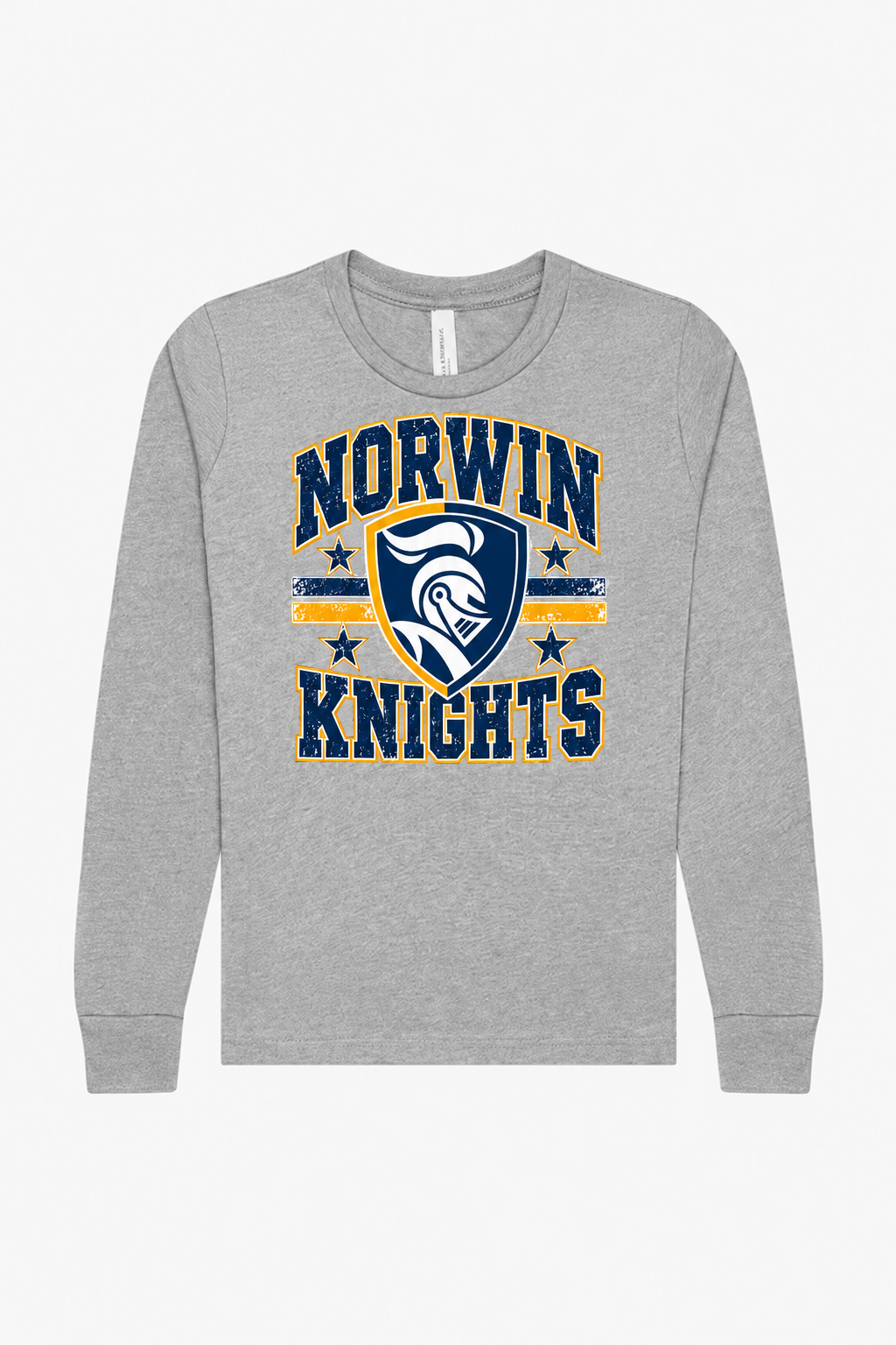 Norwin Distressed Crest BC3501YCVC Athletic Heather