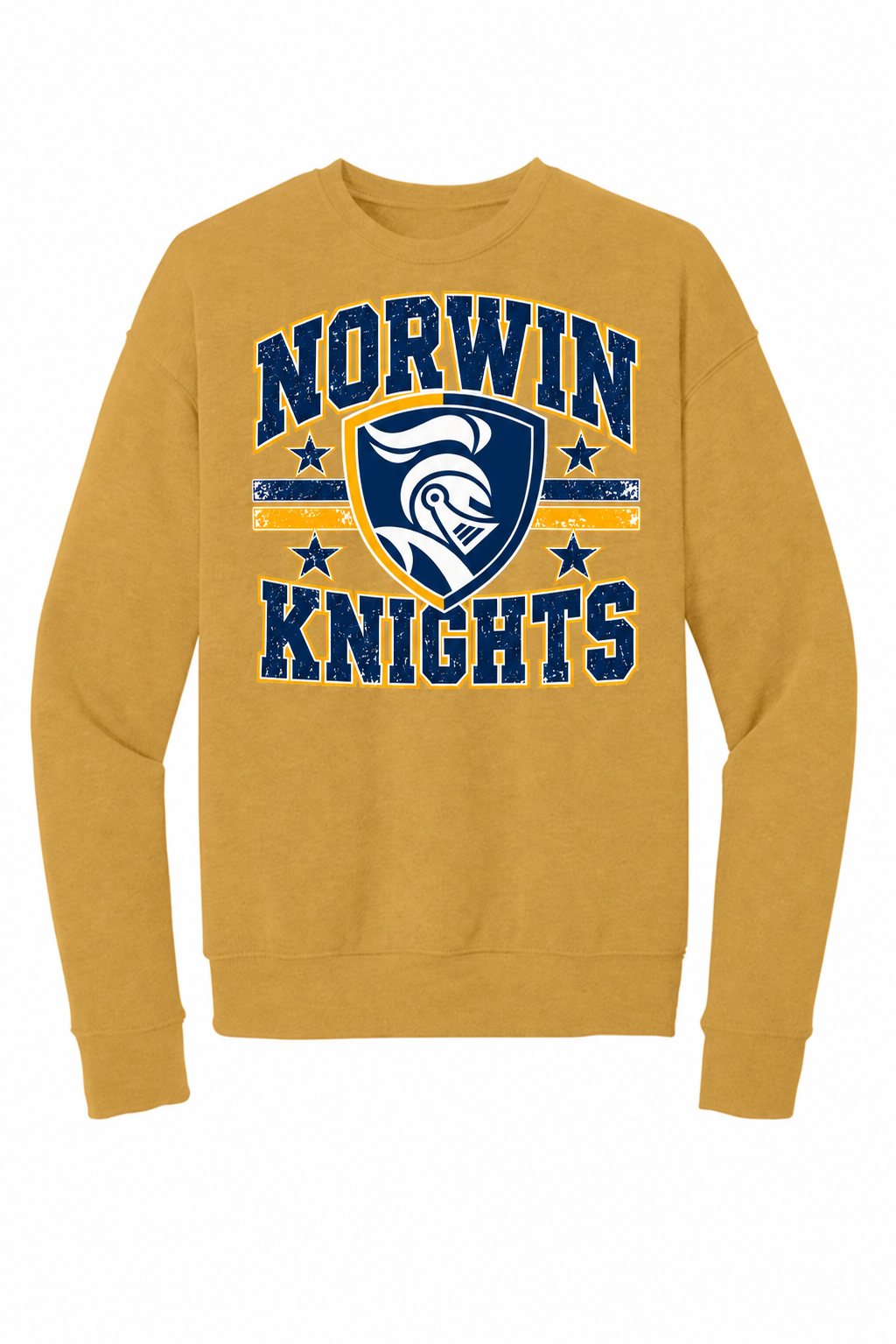 Norwin Distressed Crest BC3945 Heather Mustard