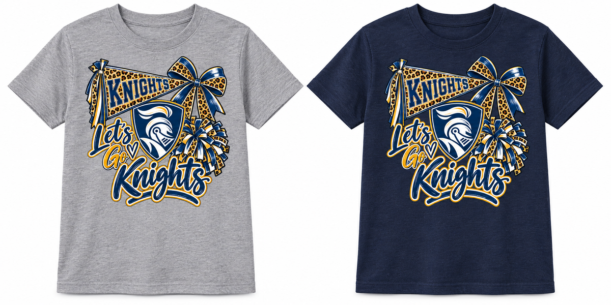 Norwin Leopard Pompom, Bow & Banner - Youth CVC T-Shirt