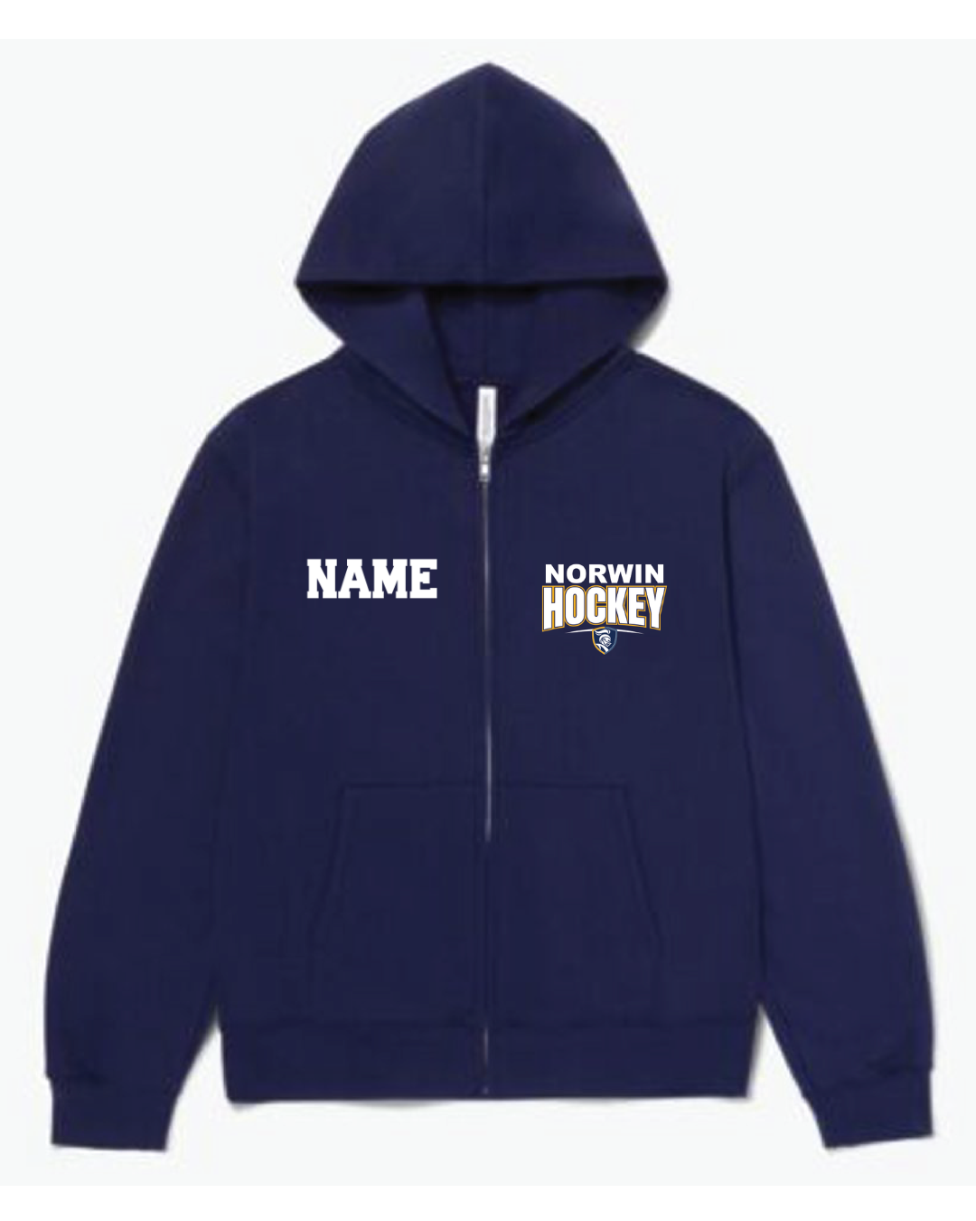 BC Norwin Hockey Small Shield Unisex 10oz Full Zip Hoodie